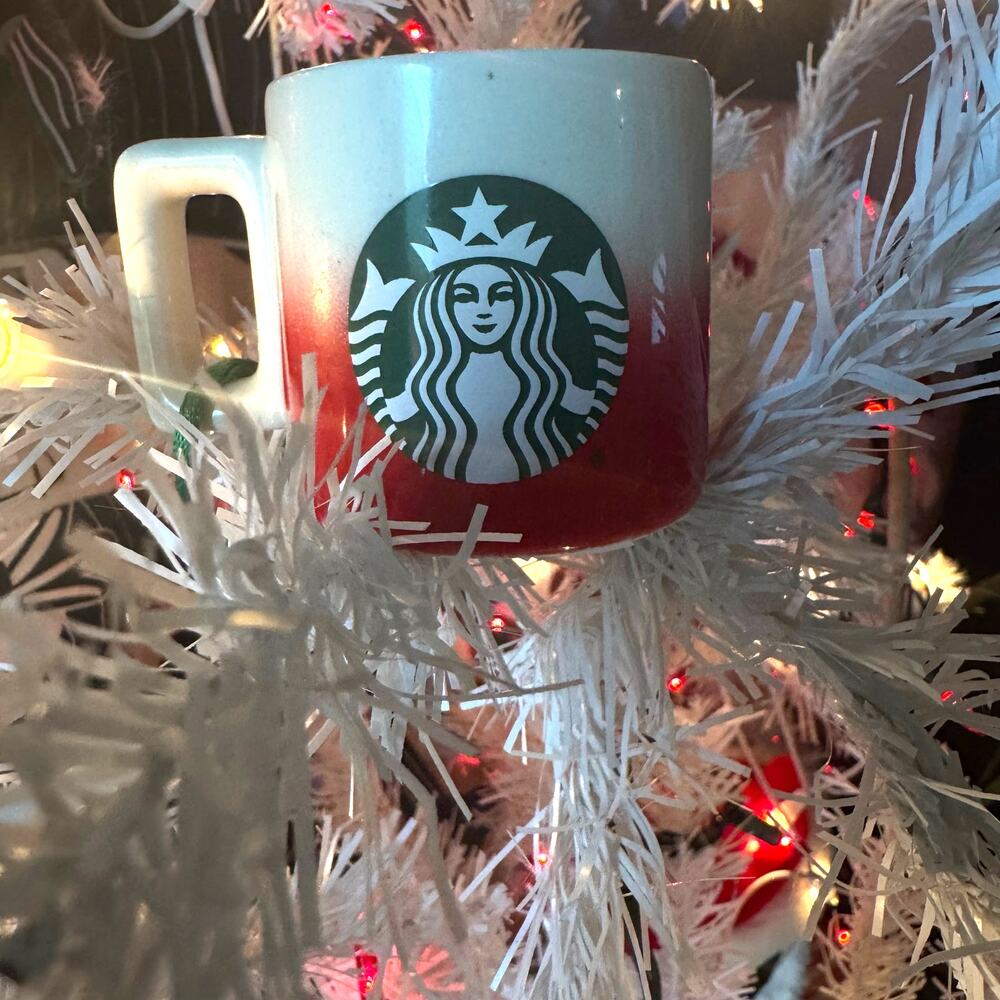 Disney Parks 2022 Starbucks Christmas Ornament Mickey Mouse Mini Mug - Picture 4 of 4